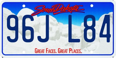SD license plate 96JL84