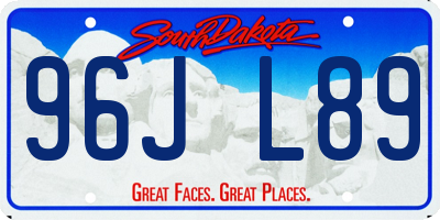 SD license plate 96JL89