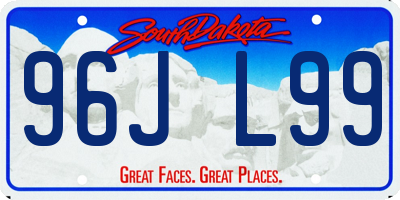 SD license plate 96JL99