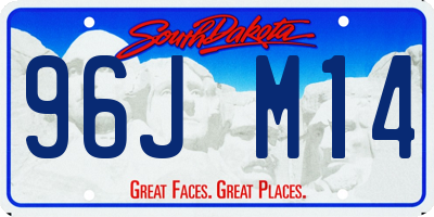 SD license plate 96JM14