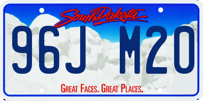 SD license plate 96JM20