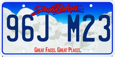 SD license plate 96JM23