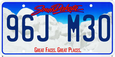 SD license plate 96JM30