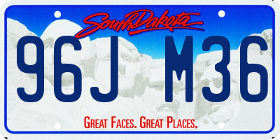 SD license plate 96JM36