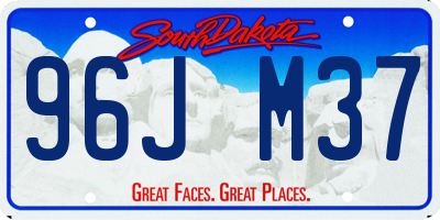 SD license plate 96JM37