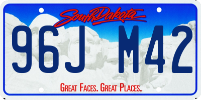 SD license plate 96JM42
