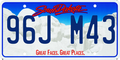SD license plate 96JM43