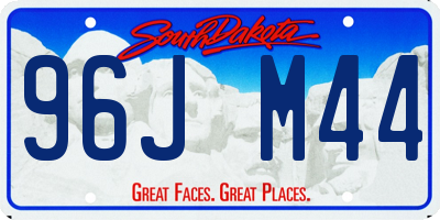 SD license plate 96JM44