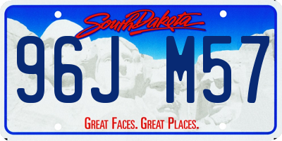 SD license plate 96JM57