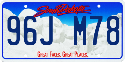 SD license plate 96JM78