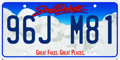 SD license plate 96JM81