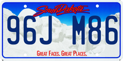 SD license plate 96JM86