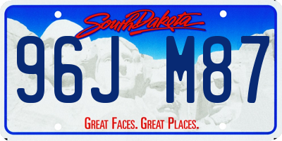 SD license plate 96JM87