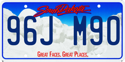 SD license plate 96JM90
