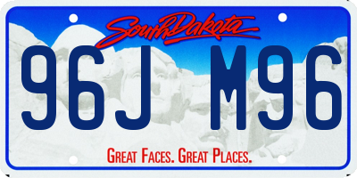 SD license plate 96JM96