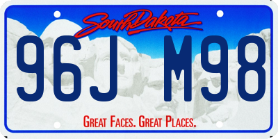 SD license plate 96JM98