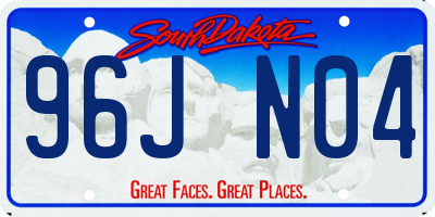 SD license plate 96JN04