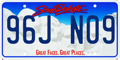 SD license plate 96JN09