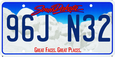 SD license plate 96JN32