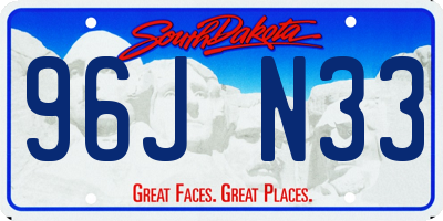SD license plate 96JN33