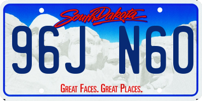 SD license plate 96JN60