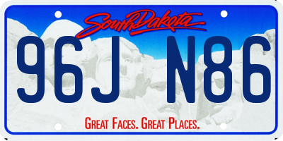 SD license plate 96JN86