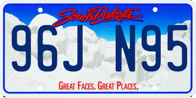 SD license plate 96JN95