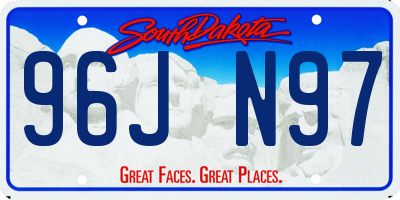 SD license plate 96JN97