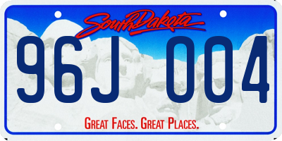 SD license plate 96JO04