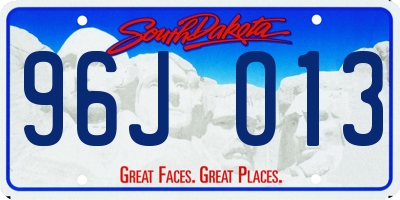SD license plate 96JO13