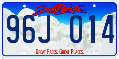 SD license plate 96JO14