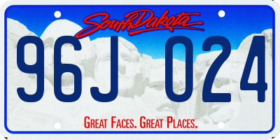 SD license plate 96JO24
