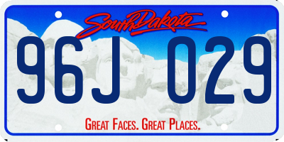 SD license plate 96JO29