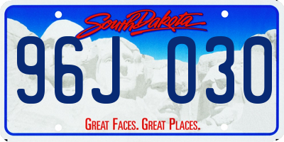 SD license plate 96JO30