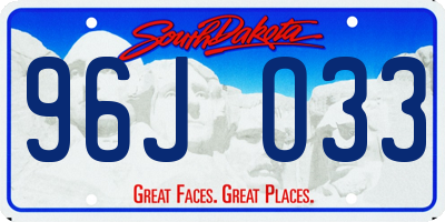 SD license plate 96JO33