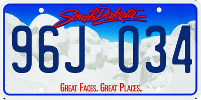SD license plate 96JO34