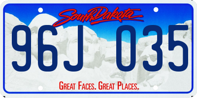 SD license plate 96JO35