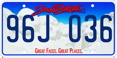 SD license plate 96JO36