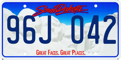 SD license plate 96JO42