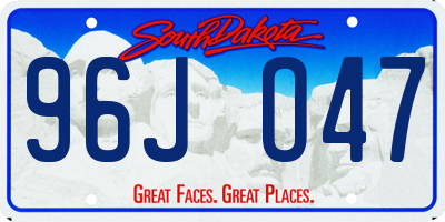 SD license plate 96JO47