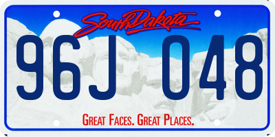 SD license plate 96JO48