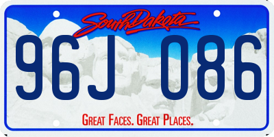 SD license plate 96JO86