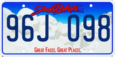 SD license plate 96JO98