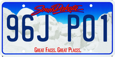 SD license plate 96JP01