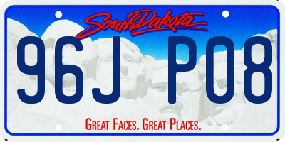SD license plate 96JP08