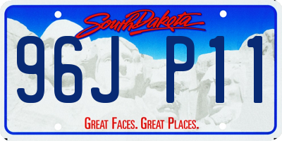 SD license plate 96JP11
