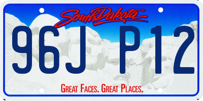 SD license plate 96JP12