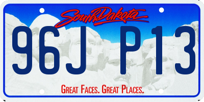 SD license plate 96JP13