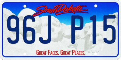 SD license plate 96JP15