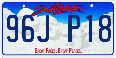 SD license plate 96JP18